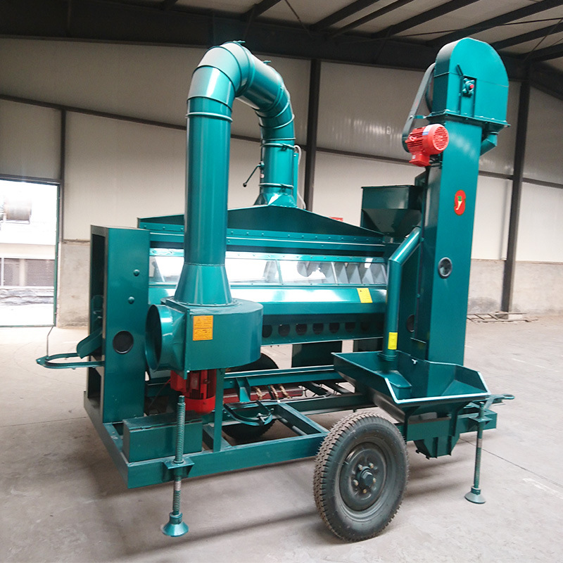 Wheat Maize Cleaning Machine Vibration Sieve Cleaner with Gravity Separator