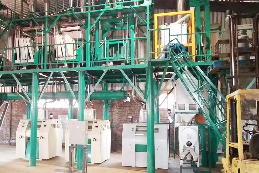 3T/H maize milling machine on installation in South Africa client factory 